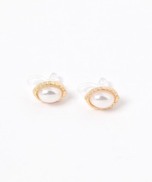 オーバルパールノンホールピアス / 592892