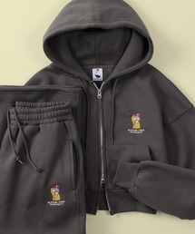 Red Cap Girl（レッドキャプガール）の「【70】2026SS【RCG/レッドキャップガール】ショート丈 ジップパーカー ＆ スウェットパンツ/ワンポイント刺繍/ルームウェア/レディース（セットアップ）」