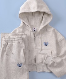 Red Cap Girl（レッドキャプガール）の「【70】2026SS【RCG/レッドキャップガール】ショート丈 ジップパーカー ＆ スウェットパンツ/ワンポイント刺繍/ルームウェア/レディース（セットアップ）」