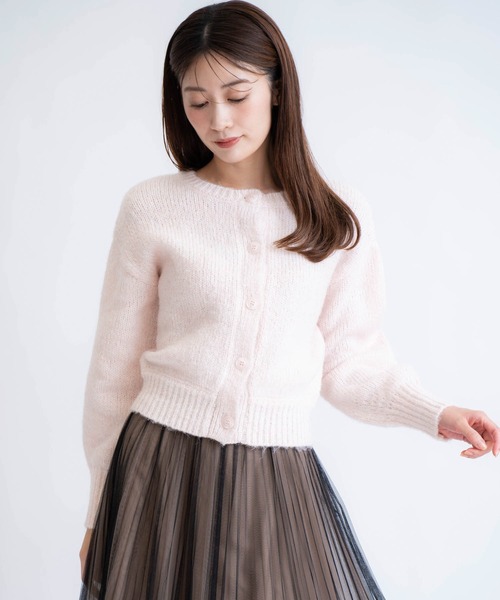 NOELA(ノエラ)の「ミックスヤーンカーディガン(カーディガン/ボレロ・レディース・オフホワイト/ピンク/ラベンダー・フリー)」の17枚目の写真