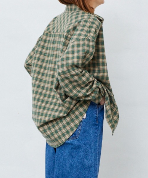 Fluffy BROTHERS(フラッフィーブラザーズ)の「チェック長袖シャツ(大人サイズ)(シャツ/ブラウス・メンズ・グリーン/イエロー・L/M/XL)」の22枚目の写真