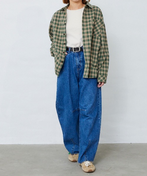 Fluffy BROTHERS(フラッフィーブラザーズ)の「チェック長袖シャツ(大人サイズ)(シャツ/ブラウス・メンズ・グリーン/イエロー・L/M/XL)」の20枚目の写真