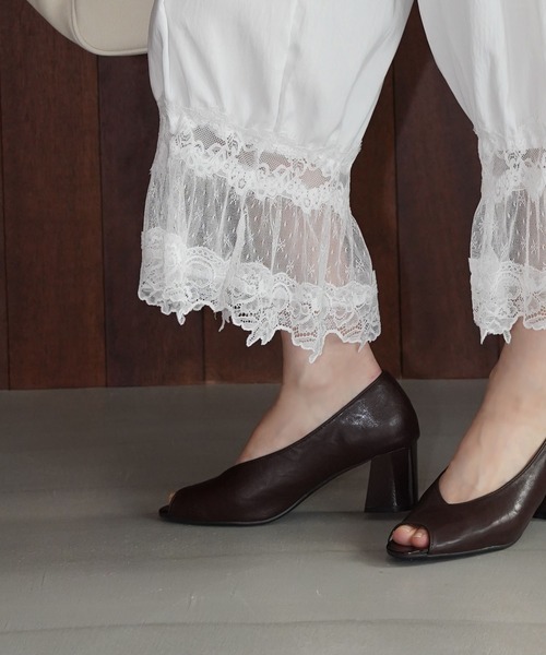 chuclla（チュクラ）の「レースヘムイージーワイドパンツ chw26s002（その他パンツ・レディース・ホワイト/ブラック・FREE）」の6枚目の写真