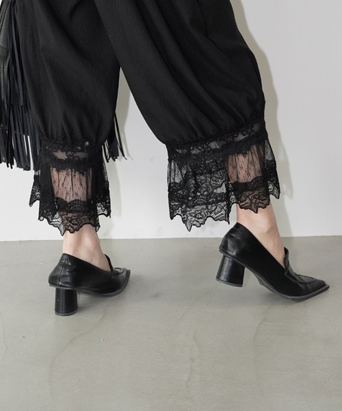 chuclla（チュクラ）の「レースヘムイージーワイドパンツ chw26s002（その他パンツ・レディース・ホワイト/ブラック・FREE）」の12枚目の写真