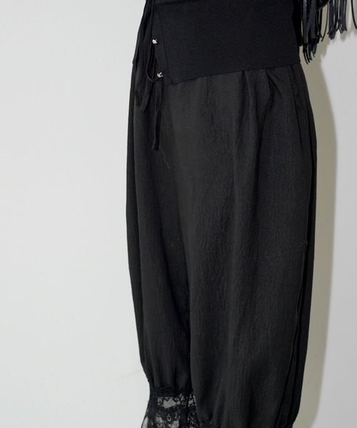 chuclla（チュクラ）の「レースヘムイージーワイドパンツ chw26s002（その他パンツ・レディース・ホワイト/ブラック・FREE）」の18枚目の写真