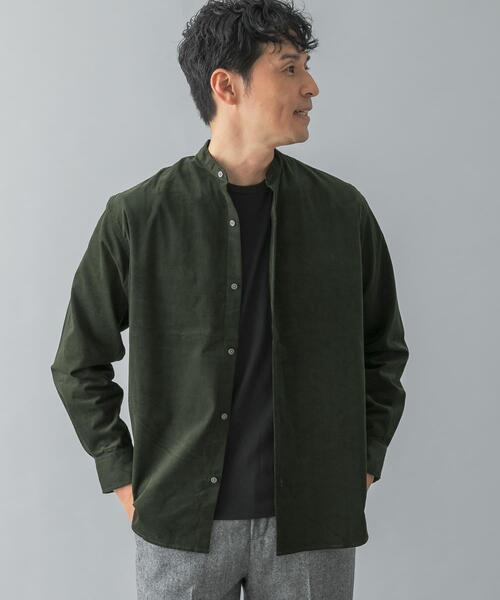 URBAN RESEARCH ROSSO MEN(アーバンリサーチロッソメン)の「アーバンリラックスコーデュロイバンドシャツ(シャツ/ブラウス・メンズ・ダークブラウン/ネイビー/チャコールグレー/アイボリー/ブラック/カーキ・SMALL/MEDIUM/LARGE/X-LARGE)」の5枚目の写真