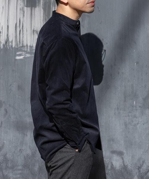 URBAN RESEARCH ROSSO MEN(アーバンリサーチロッソメン)の「アーバンリラックスコーデュロイバンドシャツ(シャツ/ブラウス・メンズ・ダークブラウン/ネイビー/チャコールグレー/アイボリー/ブラック/カーキ・SMALL/MEDIUM/LARGE/X-LARGE)」の18枚目の写真