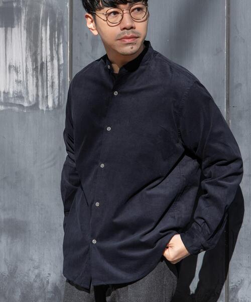 URBAN RESEARCH ROSSO MEN(アーバンリサーチロッソメン)の「アーバンリラックスコーデュロイバンドシャツ(シャツ/ブラウス・メンズ・ダークブラウン/ネイビー/チャコールグレー/アイボリー/ブラック/カーキ・SMALL/MEDIUM/LARGE/X-LARGE)」の17枚目の写真