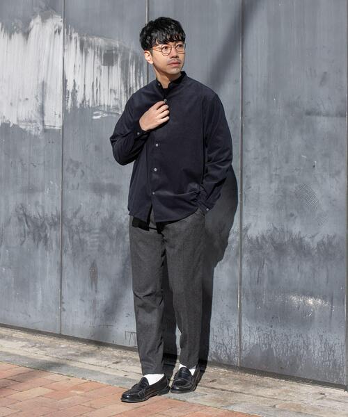 URBAN RESEARCH ROSSO MEN(アーバンリサーチロッソメン)の「アーバンリラックスコーデュロイバンドシャツ(シャツ/ブラウス・メンズ・ダークブラウン/ネイビー/チャコールグレー/アイボリー/ブラック/カーキ・SMALL/MEDIUM/LARGE/X-LARGE)」の16枚目の写真