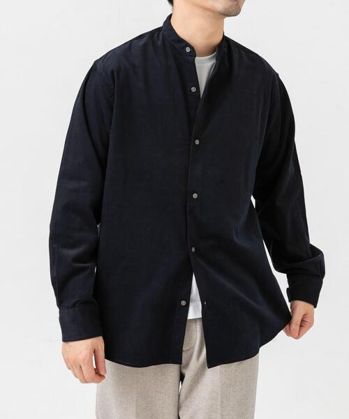 URBAN RESEARCH ROSSO MEN(アーバンリサーチロッソメン)の「アーバンリラックスコーデュロイバンドシャツ(シャツ/ブラウス・メンズ・ダークブラウン/ネイビー/チャコールグレー/アイボリー/ブラック/カーキ・SMALL/MEDIUM/LARGE/X-LARGE)」の14枚目の写真