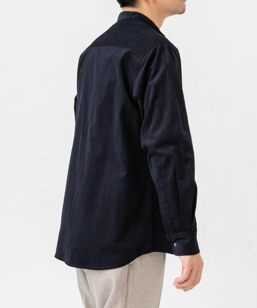 URBAN RESEARCH ROSSO MEN(アーバンリサーチロッソメン)の「アーバンリラックスコーデュロイバンドシャツ(シャツ/ブラウス・メンズ・ダークブラウン/ネイビー/チャコールグレー/アイボリー/ブラック/カーキ・SMALL/MEDIUM/LARGE/X-LARGE)」の12枚目の写真