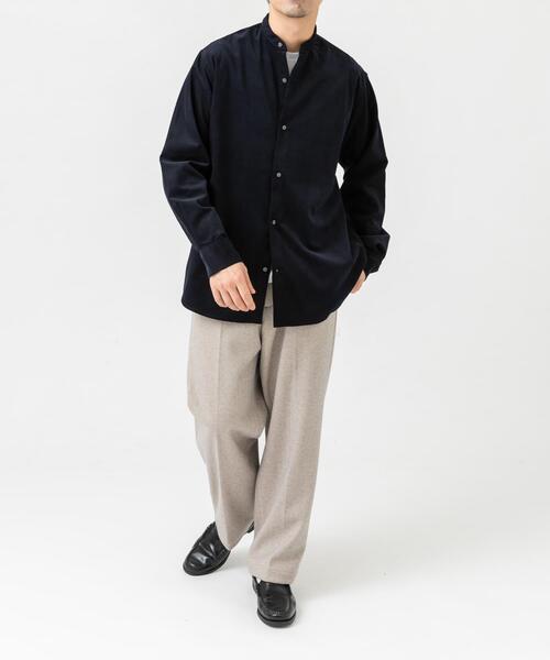 URBAN RESEARCH ROSSO MEN(アーバンリサーチロッソメン)の「アーバンリラックスコーデュロイバンドシャツ(シャツ/ブラウス・メンズ・ダークブラウン/ネイビー/チャコールグレー/アイボリー/ブラック/カーキ・SMALL/MEDIUM/LARGE/X-LARGE)」の11枚目の写真