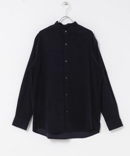 URBAN RESEARCH ROSSO MEN(アーバンリサーチロッソメン)の「アーバンリラックスコーデュロイバンドシャツ(シャツ/ブラウス・メンズ・ダークブラウン/ネイビー/チャコールグレー/アイボリー/ブラック/カーキ・SMALL/MEDIUM/LARGE/X-LARGE)」の9枚目の写真