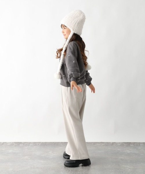 GLOBAL WORK（グローバルワーク）の「やわらかカコーデュロイワイド/599747（その他パンツ・キッズ・ピンク/アイボリー・130cm/140cm/150cm/160cm）」の4枚目の写真