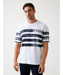 Guess | Crew Neck Short Sleeves Faded Stripes Tee 半袖Tシャツ(Tシャツ/カットソー)