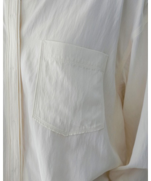 anuke（アンヌーク）の「Stitch Over Shirts（シャツ/ブラウス・レディース・チャコールグレー/クリーム/アイボリー・FREE）」の8枚目の写真