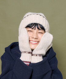 FREAK'S STORE(フリークスストア)の配色 ブランケットステッチ ミトン(手袋)