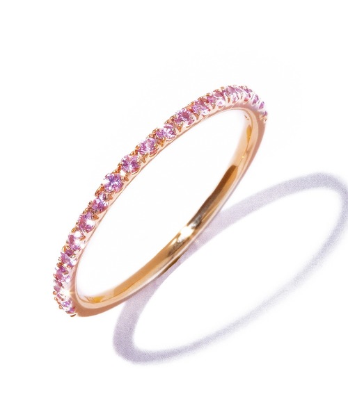 les bonbon(ルボンボン)の「【les bon bon】embrace pink sapphire ring/エンブレイス ピンクサファイア リング BOB804(リング・レディース・ゴールド・3/5/9/11/13/15 )」の1枚目の写真