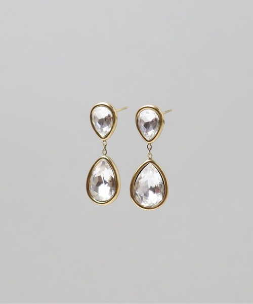 ieLS（イエルズ）の「金属アレルギー対応「ieLS」ステンレス　CZドロップピアス（ピアス（両耳用）・レディース・ゴールド・ONE SIZE）」の5枚目の写真