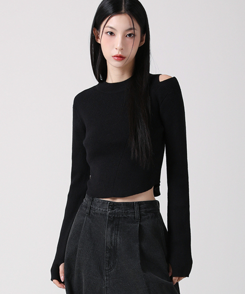 AVANDRESS(アバンドレス )の「Tati Hole Round Knit MINT(ニット/セーター・レディース・ミント・SMALL/MEDIUM)」の2枚目の写真