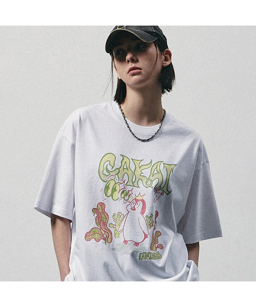 GAKKAI UNIONS(ガッカイユニオンズ)の「ヒドゥンキャッチ 半袖Tシャツ ホワイト(Tシャツ/カットソー・レディース・その他・MEDIUM/LARGE)」の1枚目の写真