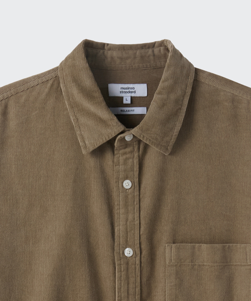 MUSINSA STANDARD（ムシンサスタンダード）の「リラックスド16Wコーデュロイシャツ[ベージュ]（シャツ/ブラウス・メンズ・その他・MEDIUM/LARGE/X-LARGE/XX-LARGE）」の3枚目の写真