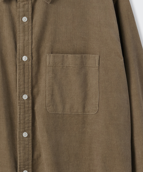 MUSINSA STANDARD（ムシンサスタンダード）の「リラックスド16Wコーデュロイシャツ[ベージュ]（シャツ/ブラウス・メンズ・その他・MEDIUM/LARGE/X-LARGE/XX-LARGE）」の4枚目の写真