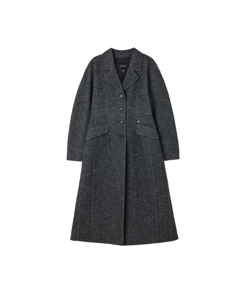 LAP(ラップ)の「(ハンド) スリムAラインロングコート AQ4WTA72(ダッフルコート・レディース・ブラック/チャコール・SMALL/MEDIUM)」の2枚目の写真