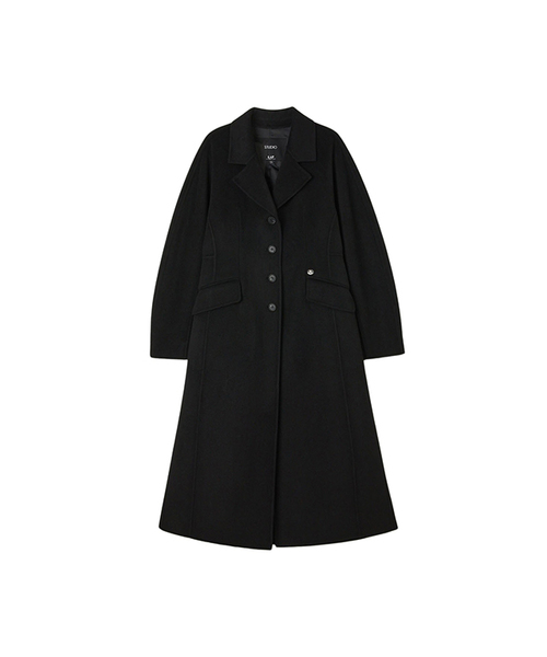 LAP(ラップ)の「(ハンド) スリムAラインロングコート AQ4WTA72(ダッフルコート・レディース・ブラック/チャコール・SMALL/MEDIUM)」の1枚目の写真