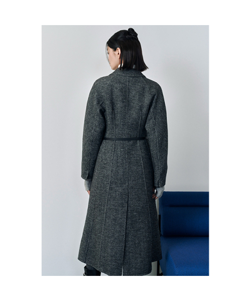 LAP(ラップ)の「(ハンド) スリムAラインロングコート AQ4WTA72(ダッフルコート・レディース・ブラック/チャコール・SMALL/MEDIUM)」の6枚目の写真