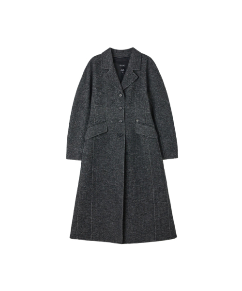 LAP(ラップ)の「(ハンド) スリムAラインロングコート AQ4WTA72(ダッフルコート・レディース・ブラック/チャコール・SMALL/MEDIUM)」の7枚目の写真