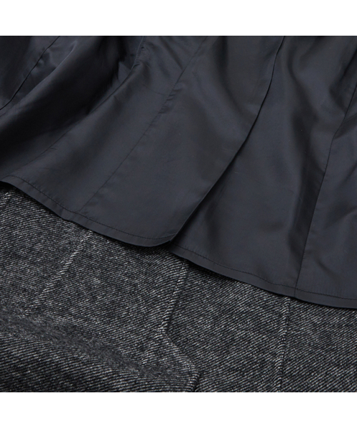 LAP(ラップ)の「(ハンド) スリムAラインロングコート AQ4WTA72(ダッフルコート・レディース・ブラック/チャコール・SMALL/MEDIUM)」の10枚目の写真