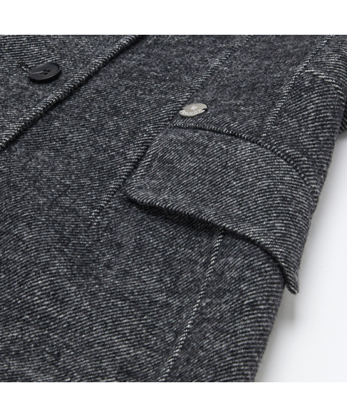 LAP(ラップ)の「(ハンド) スリムAラインロングコート AQ4WTA72(ダッフルコート・レディース・ブラック/チャコール・SMALL/MEDIUM)」の5枚目の写真