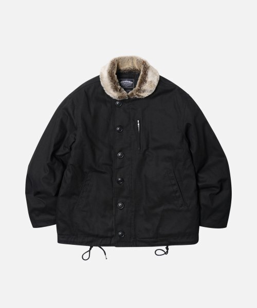 FRIZMWORKS(フリズムワークス)の「EDGAR N-1 DECK JACKET _ BLACK(ダウンジャケット/コート・メンズ・その他・MEDIUM/LARGE/X-LARGE/SMALL)」の1枚目の写真