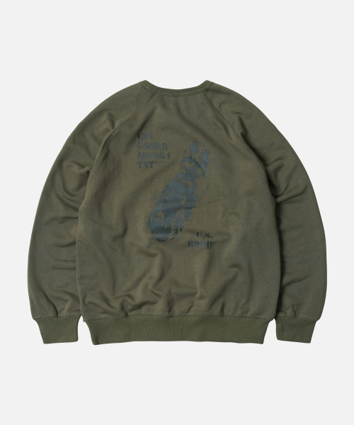 FRIZMWORKS（フリズムワークス）の「BOMBS AWAY SWEATSHIRT _ OLIVE（スウェット・メンズ・その他・SMALL/MEDIUM/LARGE/X-LARGE）」の2枚目の写真