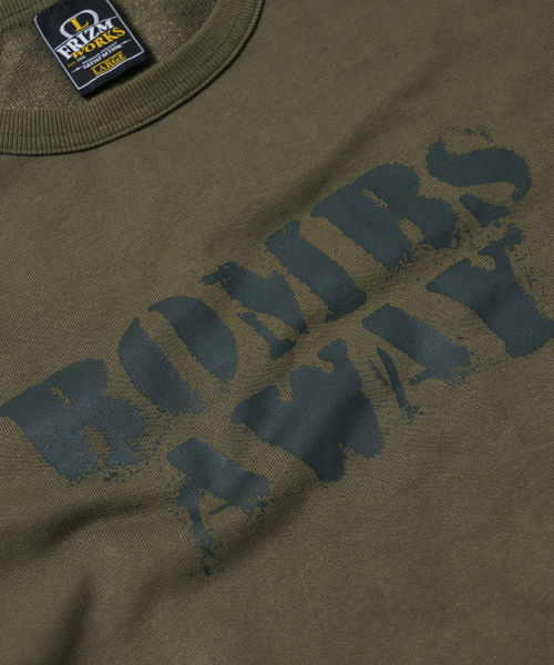 FRIZMWORKS（フリズムワークス）の「BOMBS AWAY SWEATSHIRT _ OLIVE（スウェット・メンズ・その他・SMALL/MEDIUM/LARGE/X-LARGE）」の4枚目の写真