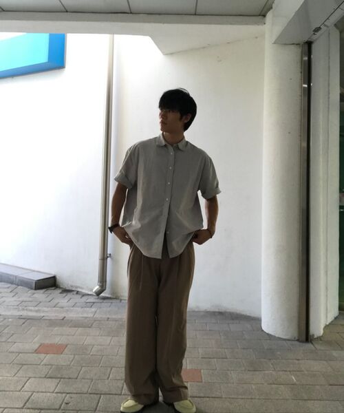 MUSINSA STANDARD（ムシンサスタンダード）の「[クールタンダード] リアルワイドヒドゥンバンディングスラックス [ダスティベージュ]（スラックス・メンズ・その他・40/38/42/36/34/32/26/27/28/29/30/31/33）」の5枚目の写真