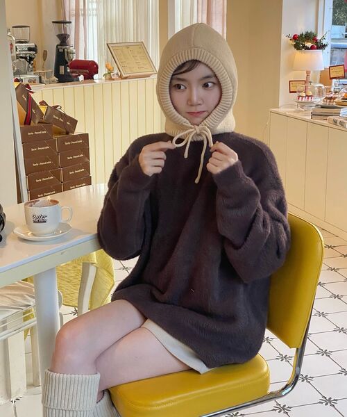 TRIP LE SENS(トリップ ル センス)の「ジャカードヘアリープレートラウンドニット_グレープブラウン(ニット/セーター・メンズ・その他・MEDIUM/LARGE)」の6枚目の写真