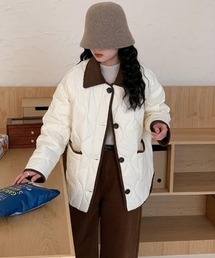 AMELY（エミリー）の「異素材MIXキルティングジャケット（その他アウター）」