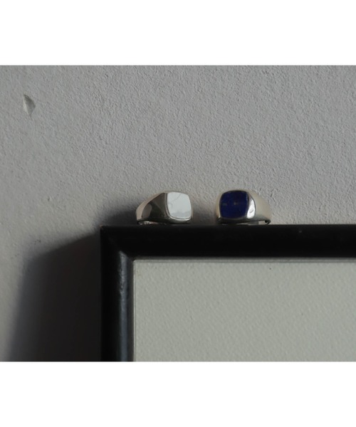 rapiecage（ラピエサージュ）の「フラットスクエアストーンリングGC（リング・レディース・ホワイト/ブルー・14号/12号）」の2枚目の写真