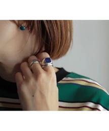 rapiecage | フラットスクエアストーンリングGC(リング)