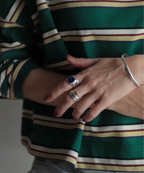 rapiecage（ラピエサージュ）の「フラットスクエアストーンリングGC（リング・レディース・ホワイト/ブルー・14号/12号）」の8枚目の写真