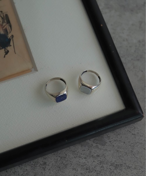 rapiecage（ラピエサージュ）の「フラットスクエアストーンリングGC（リング・レディース・ホワイト/ブルー・14号/12号）」の6枚目の写真