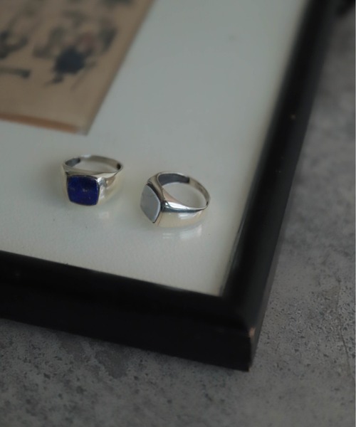 rapiecage（ラピエサージュ）の「フラットスクエアストーンリングGC（リング・レディース・ホワイト/ブルー・14号/12号）」の7枚目の写真