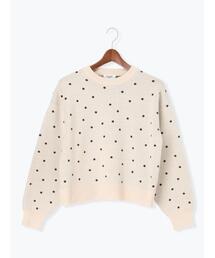 Te chichi TERRASSE | ドットジャカードクルーネックニット(ニット/セーター)