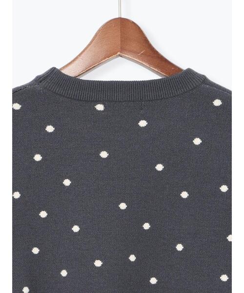 Te chichi TERRASSE（テチチテラス）の「ドットジャカードクルーネックニット（ニット/セーター・レディース・チャコールグレー/ベージュ/グレー・F）」の16枚目の写真