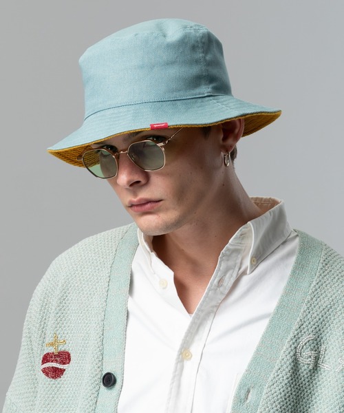 glamb(グラム)の「Reversible Bucket Hat / リバーシブルバケットハット(ハット・メンズ・マスタード/ブラック・FREE)」の9枚目の写真