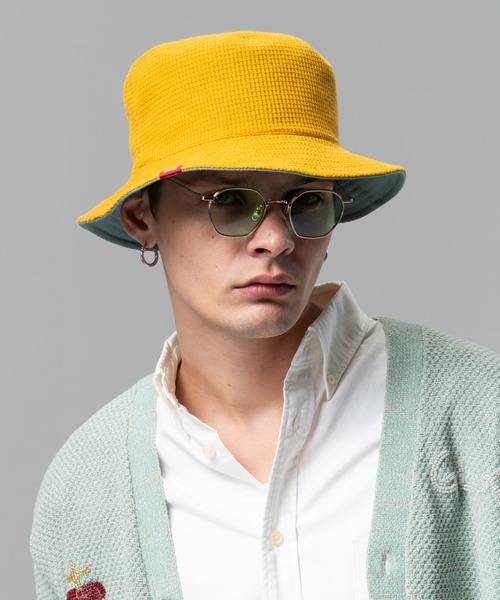 glamb(グラム)の「Reversible Bucket Hat / リバーシブルバケットハット(ハット・メンズ・マスタード/ブラック・FREE)」の5枚目の写真