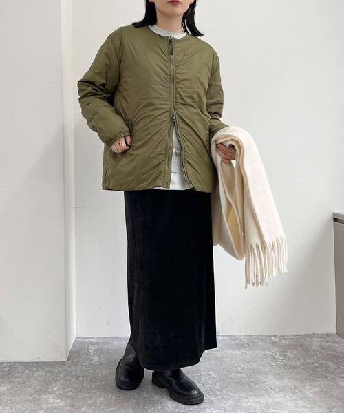 TAION(タイオン)の「【TAION/タイオン】REVERSIBLE CHINA BUTTON INNER DOWN(ダウンジャケット/コート・レディース・ベージュ/カーキ/ブラック・38)」の18枚目の写真