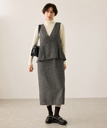 ROPE' PICNIC | レイヤード風ペプラムジャンパースカート(ジャンパースカート)